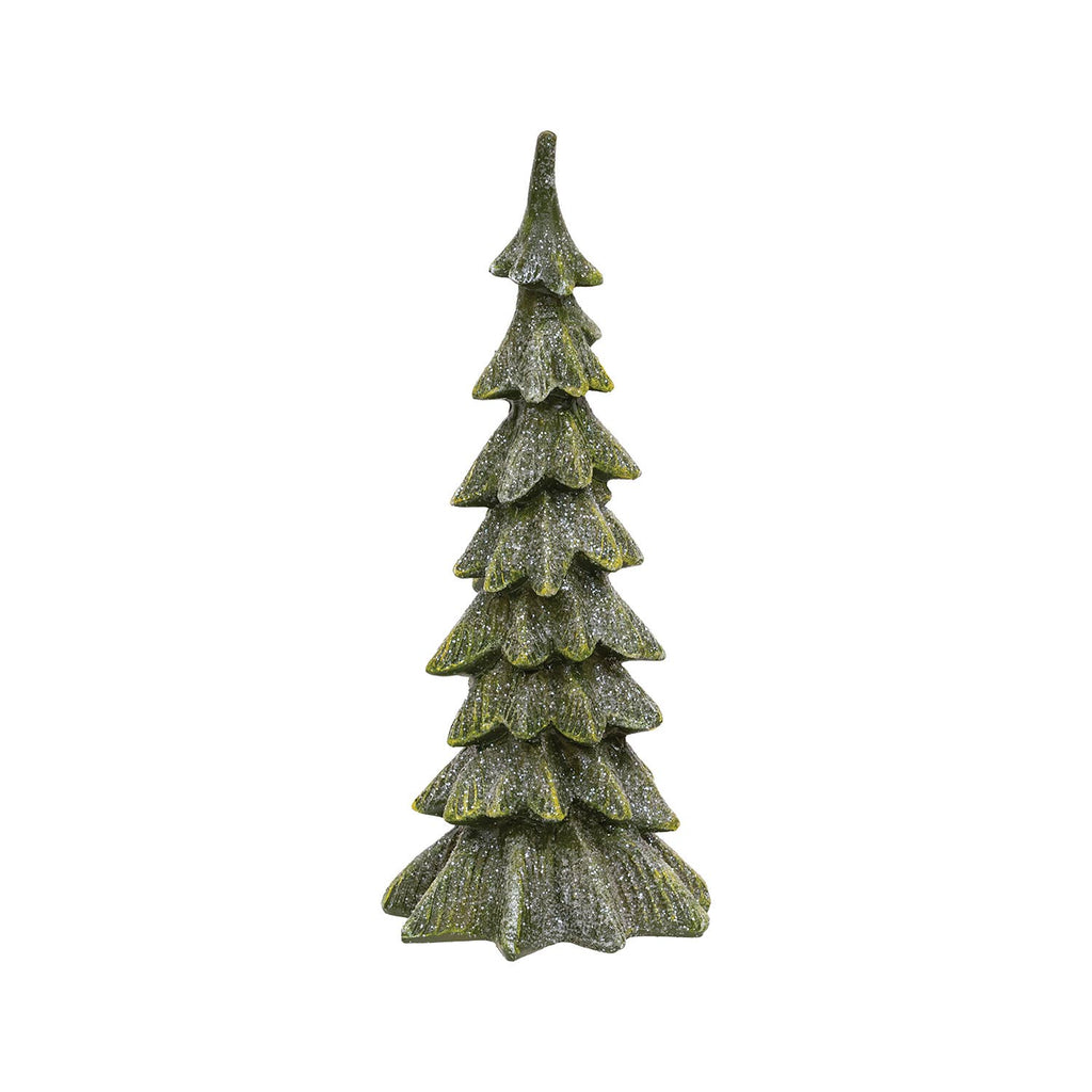Resin Glittered Christmas Tree - 8"H