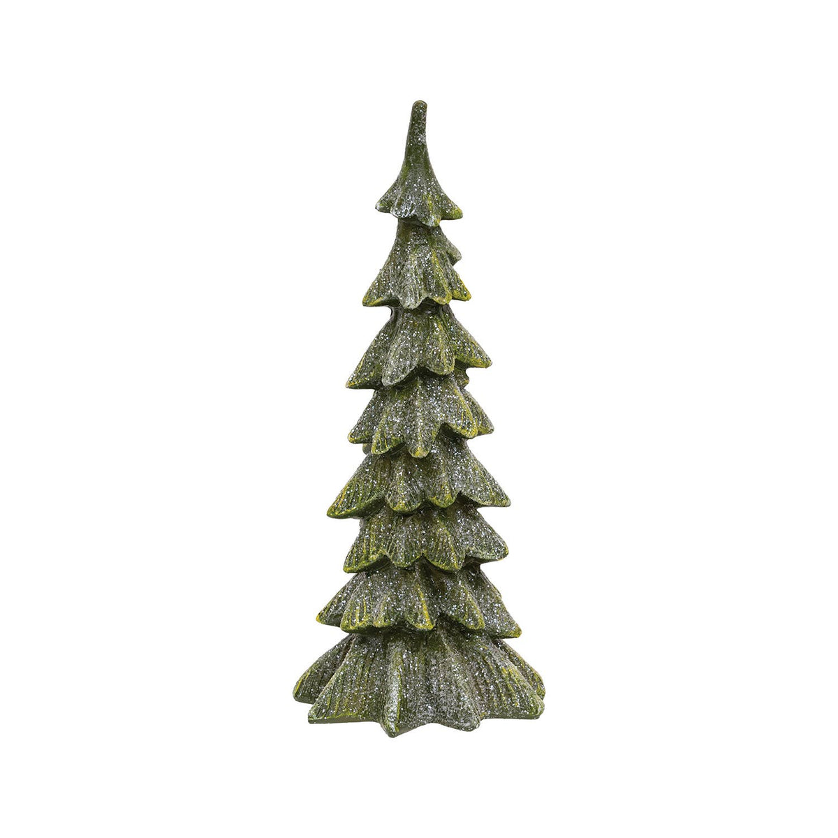 Resin Glittered Christmas Tree - 8"H