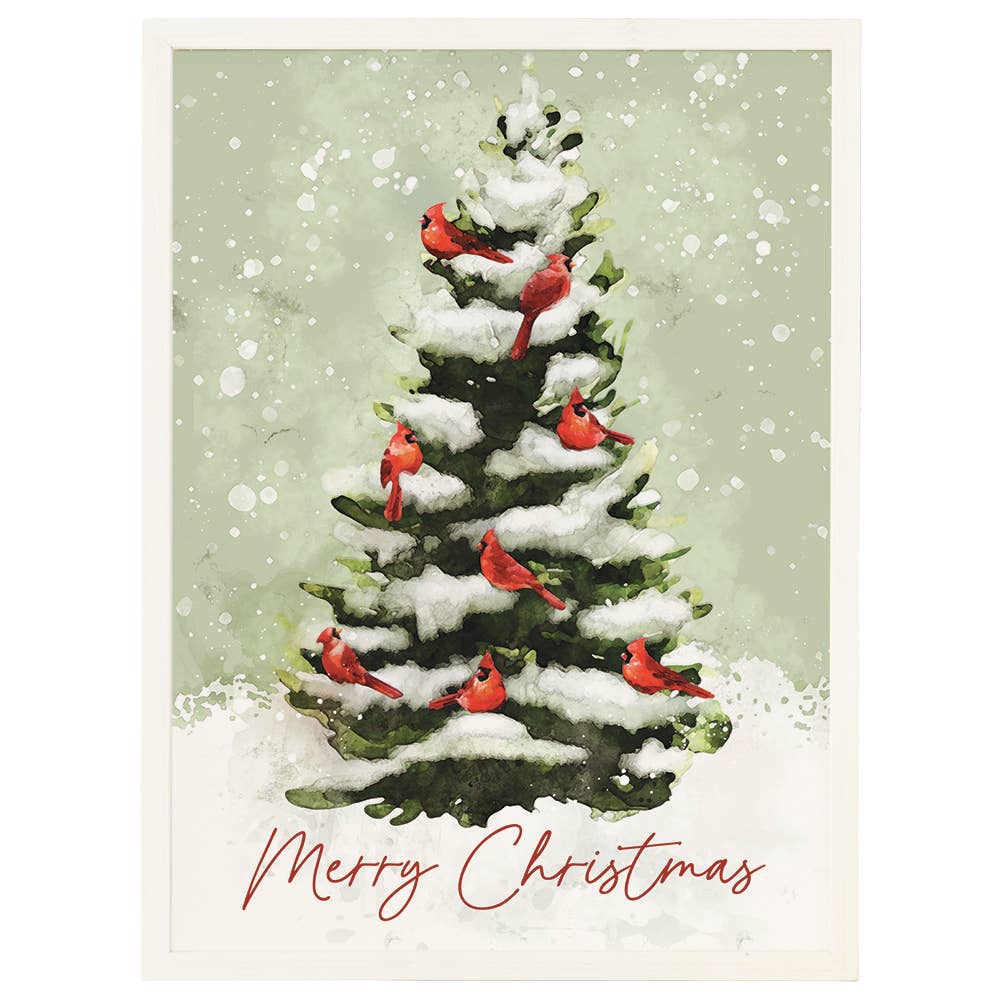 Cardinals Evergreen - Thin Frame Rectangle