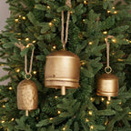 Vintage Gold Silo Bell with Jute Loop