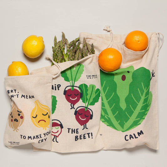 Funny Food Reusable Produce Bags