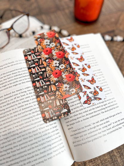 Rust Floral Bookmark