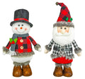 Holly Buffalo Plaid Christmas Santa/Snowman Stander