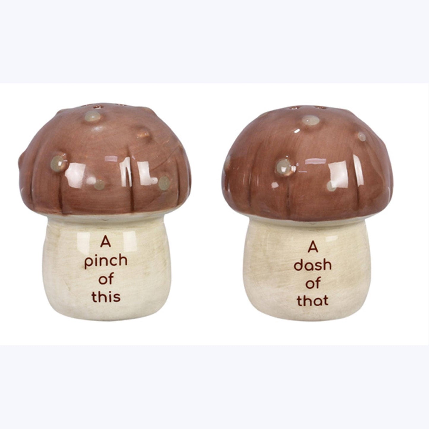 Ceramic Mushroom Salt & Pepper Set