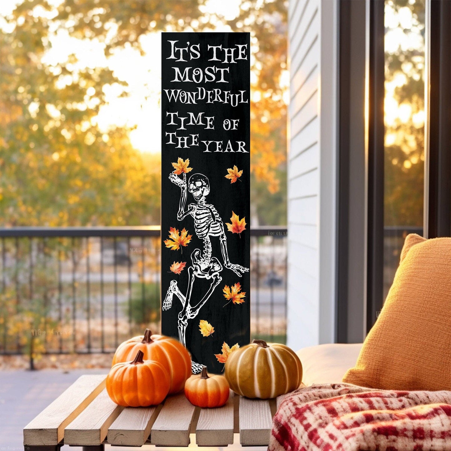 36in Dancing Skeleton Porch Sign