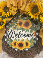 Sunflower Floral Grapevine Wreath
