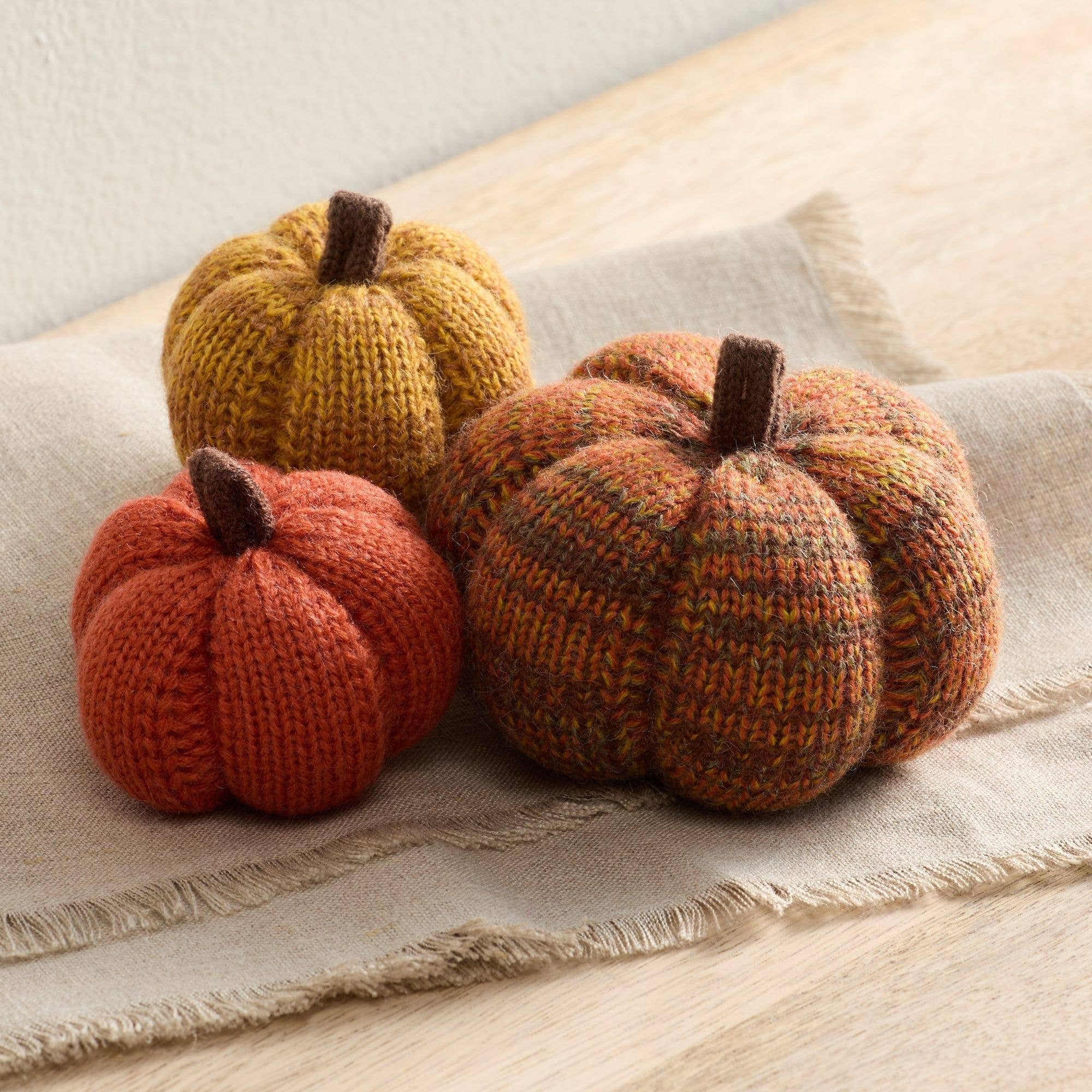 Cozy Knit Pumpkins