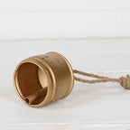 Vintage Gold Silo Bell with Jute Loop