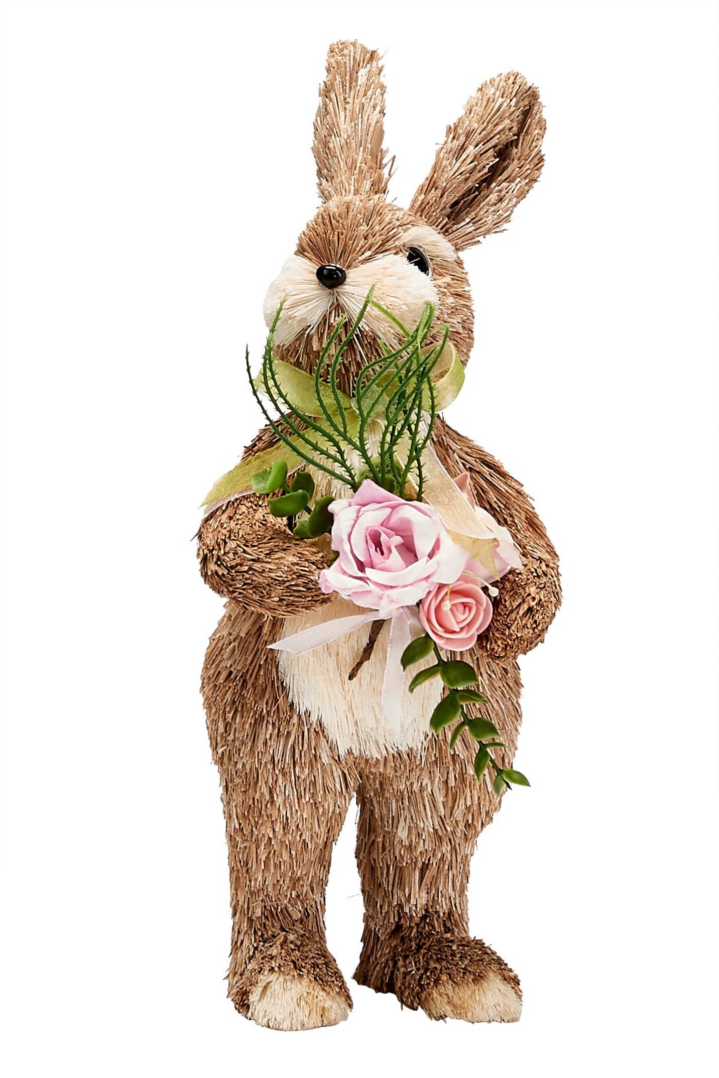 12" Standing Bunny W/Bouquet