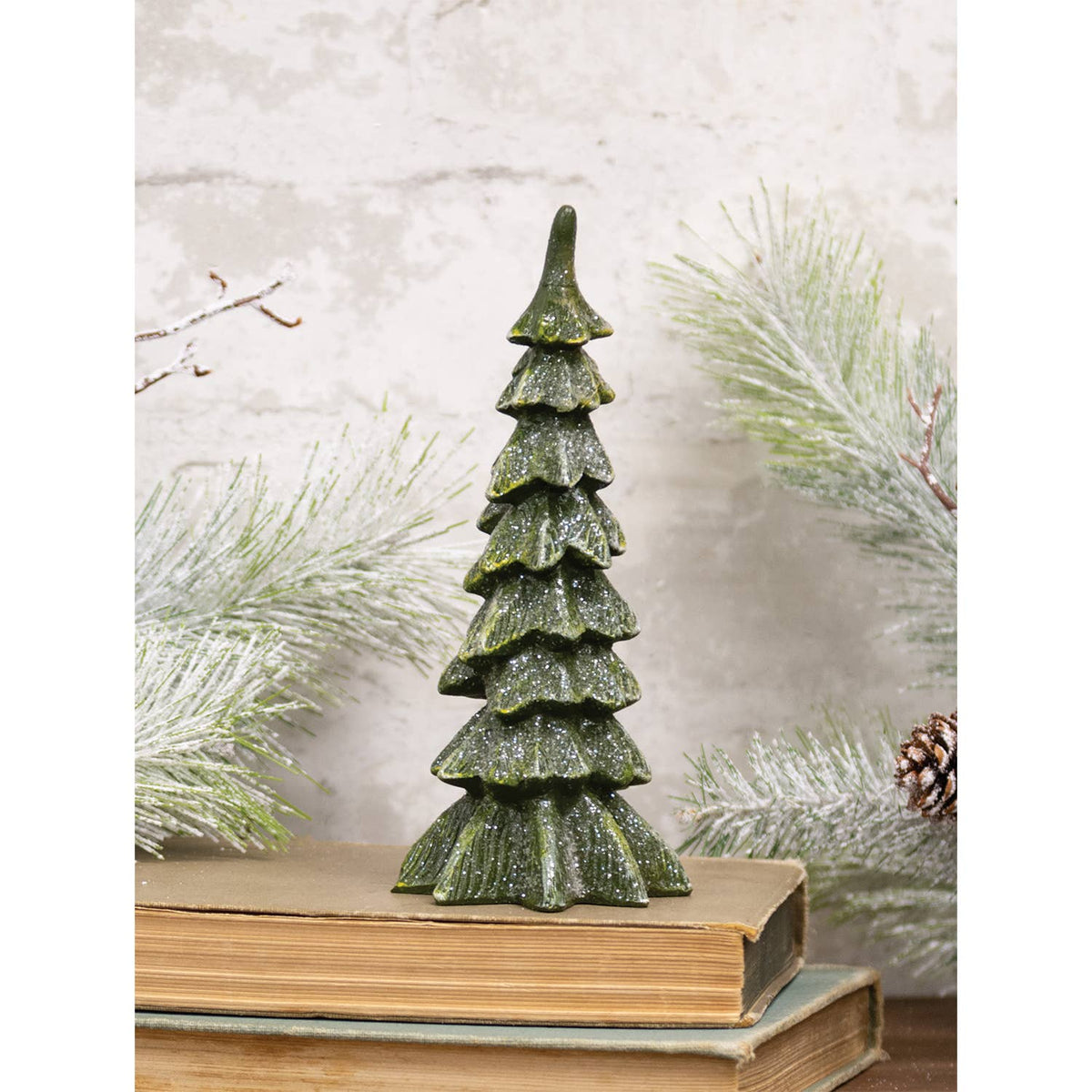 Resin Glittered Christmas Tree - 6"H