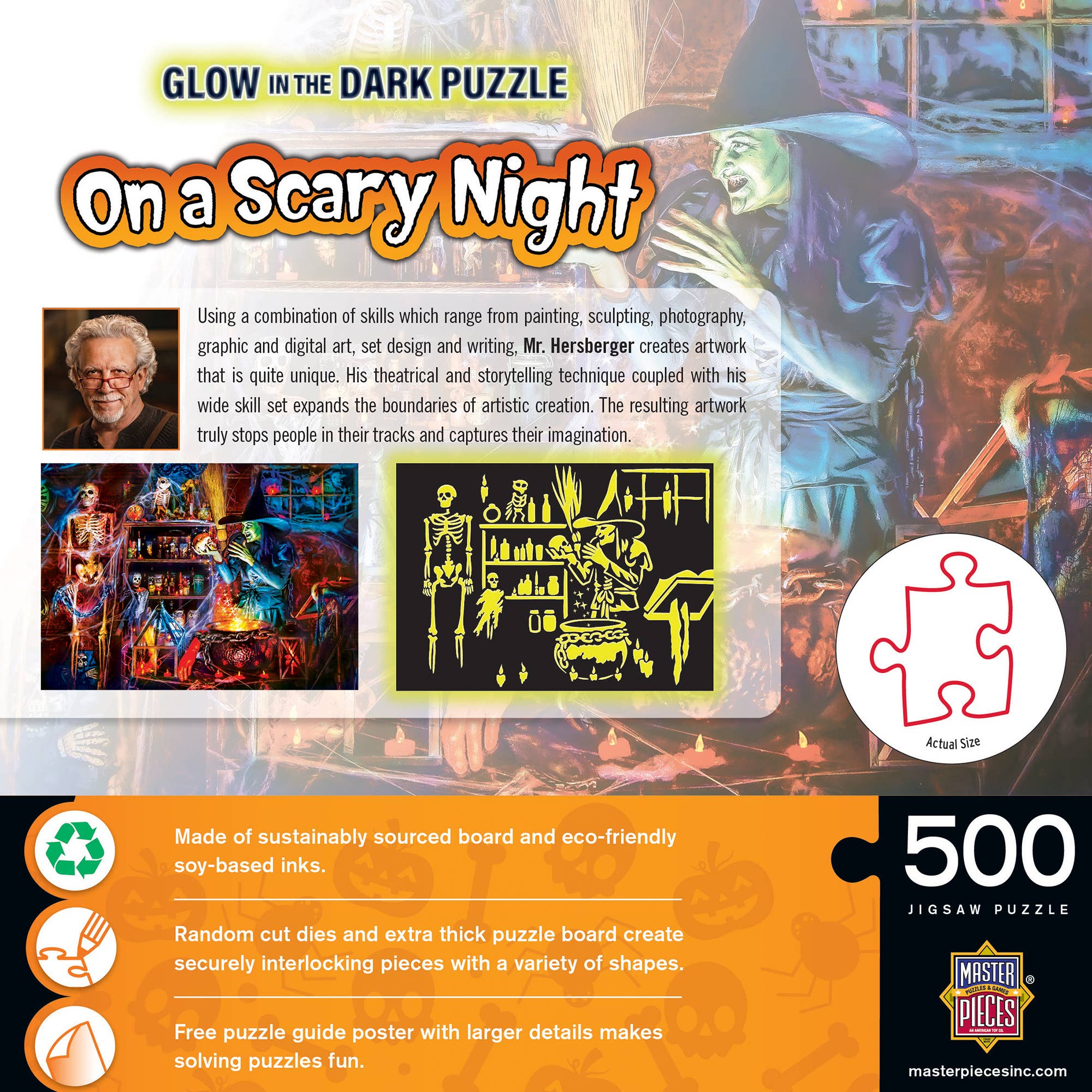 Glow in the Dark - On a Scary Night in October 500 pc Puzzle