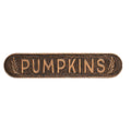 Pumpkins Rustic Brown Metal Sign