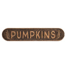 Pumpkins Rustic Brown Metal Sign