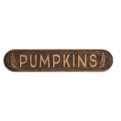 Pumpkins Rustic Brown Metal Sign