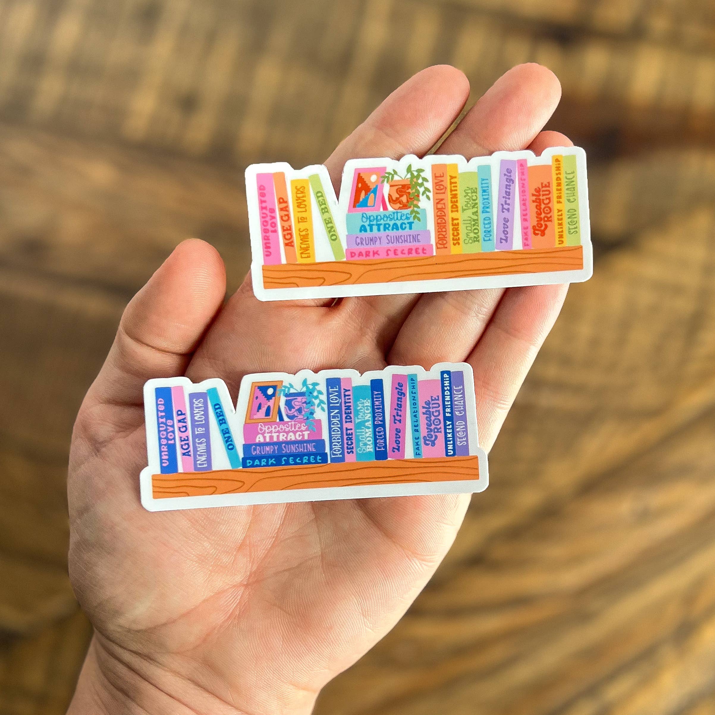 Book Trope Bookshelf Vinyl Sticker