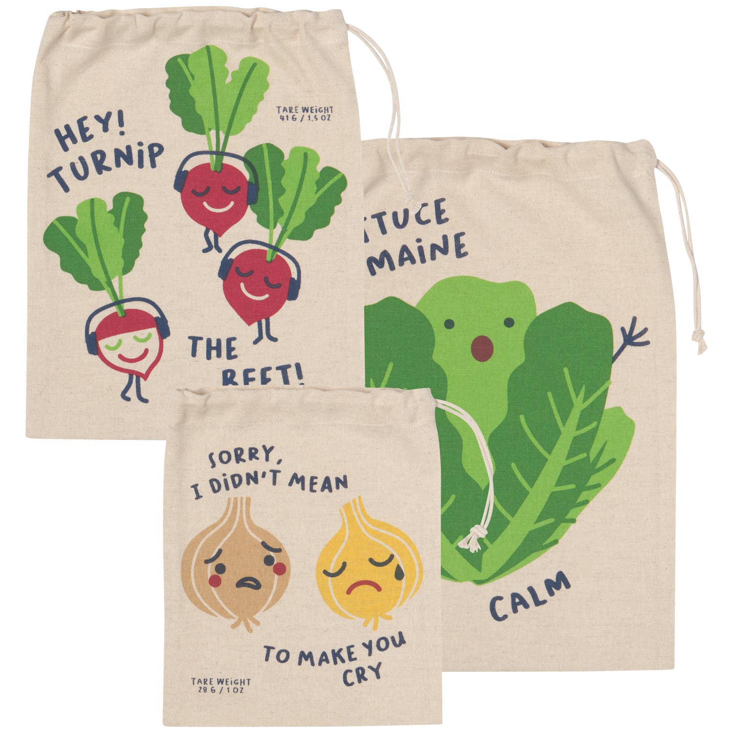 Funny Food Reusable Produce Bags