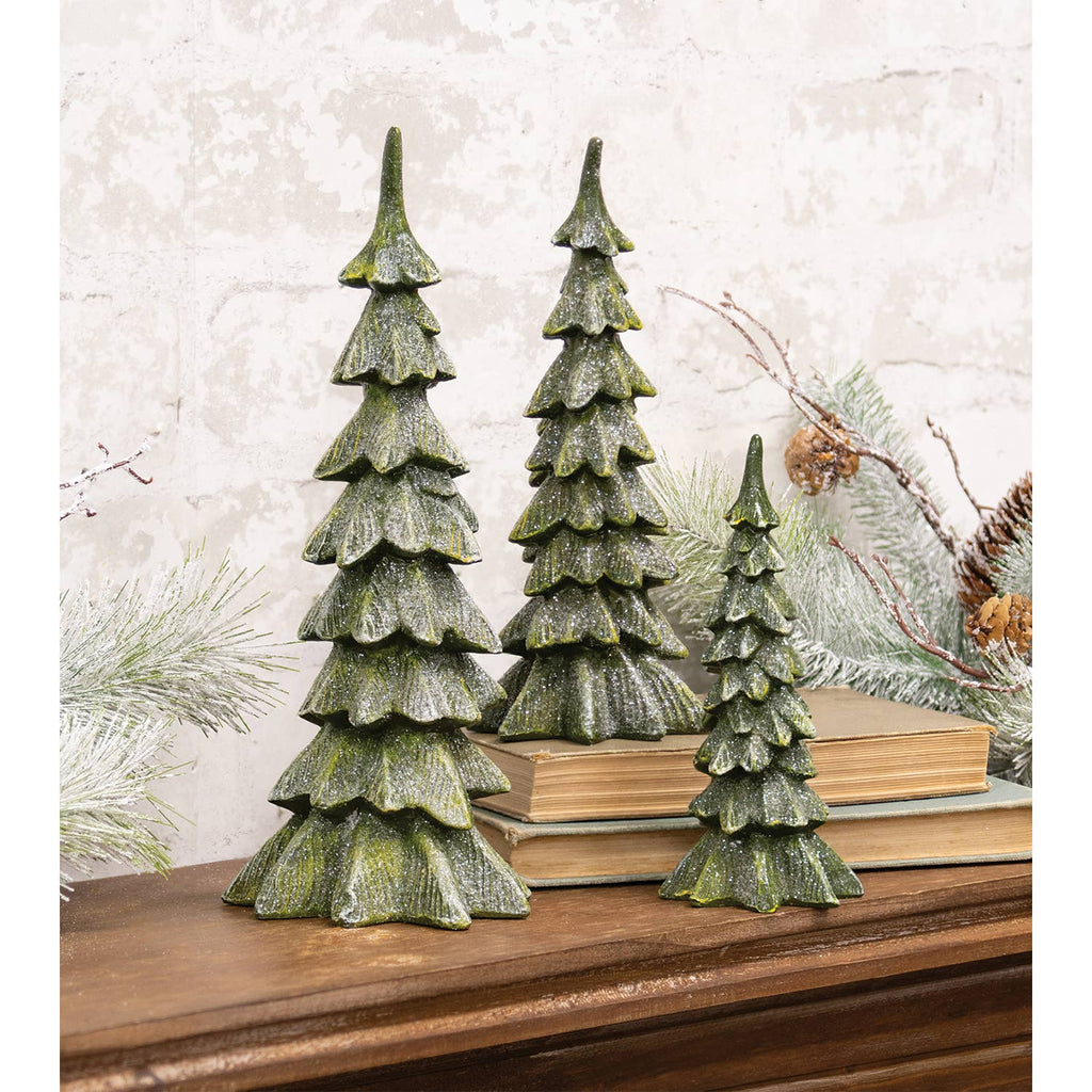 Resin Glittered Christmas Tree - 6"H