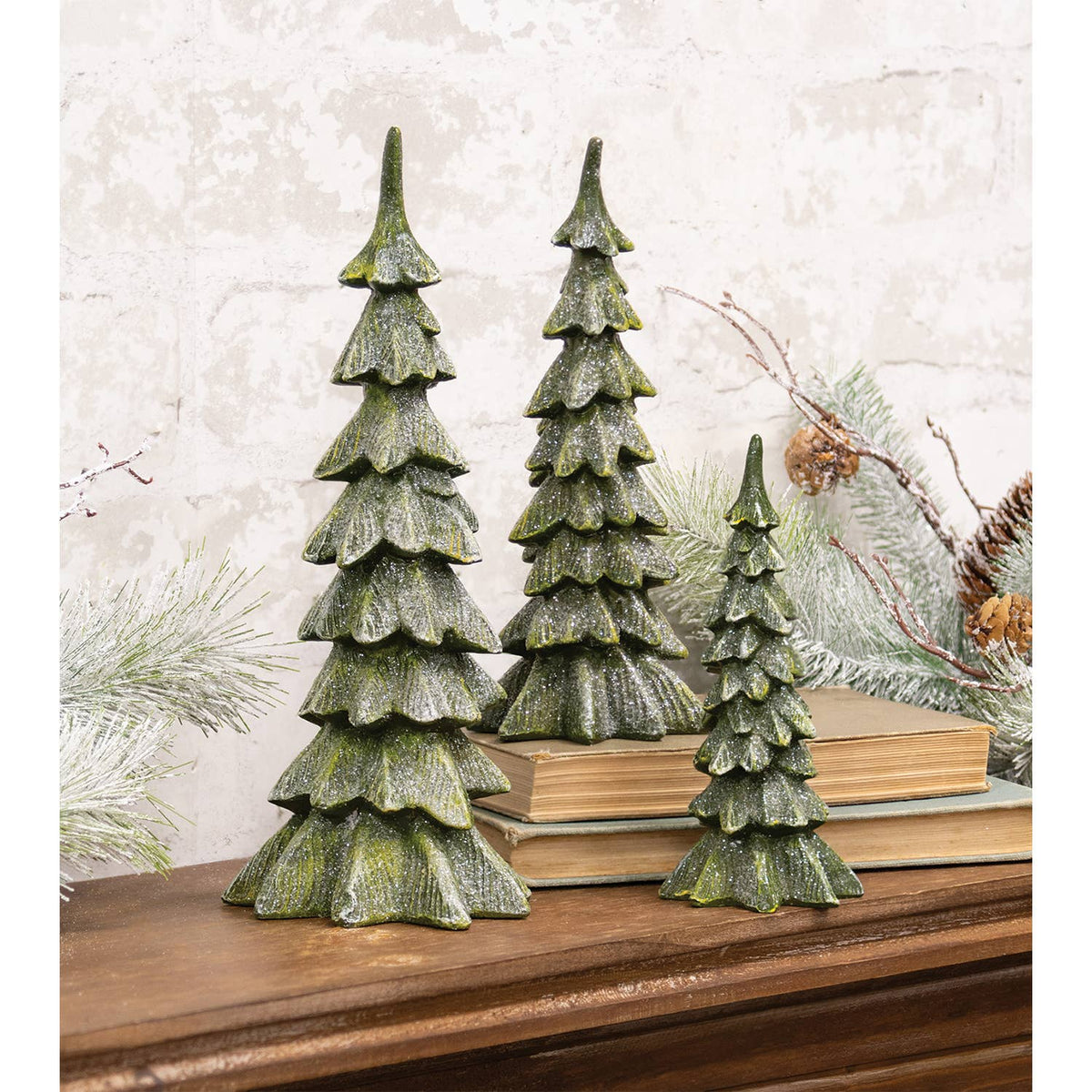 Resin Glittered Christmas Tree - 6"H