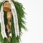 Vintage Gold Silo Bell with Jute Loop