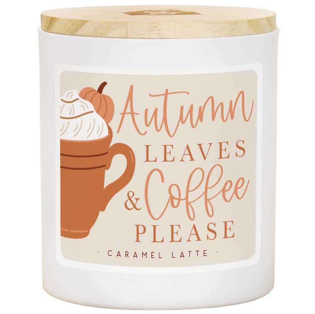 Leaves Coffee Please - Caramel Latte Scented Soy Candle