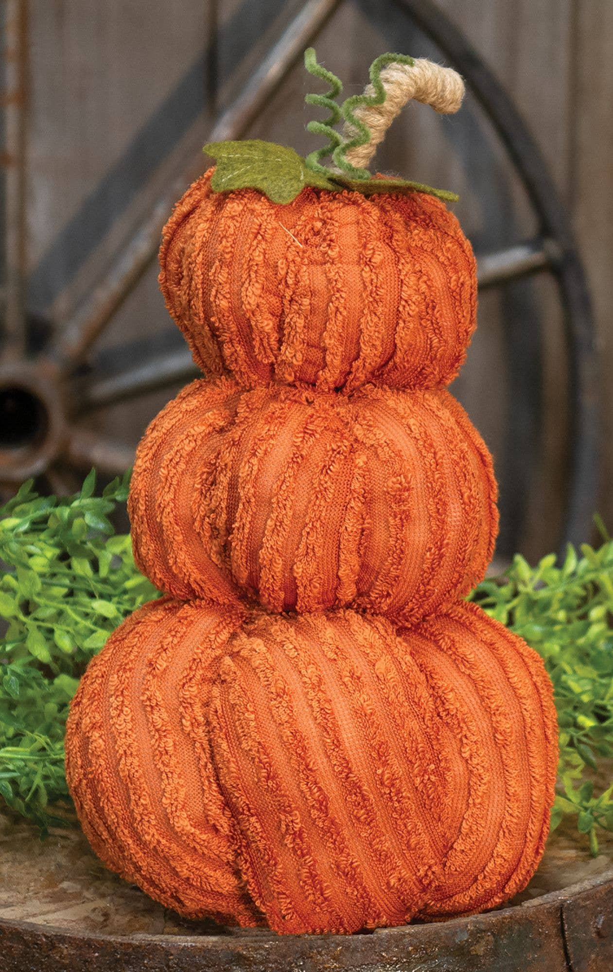 Orange Chenille Pumpkin Stack