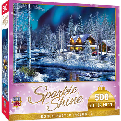 Sparkle & Shine - Northern Lights 500 Piece Glitter Puzzle