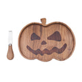 Halloween Pumpkin Charcuterie Serving Board With Spreader
