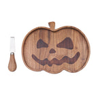Halloween Pumpkin Charcuterie Serving Board With Spreader