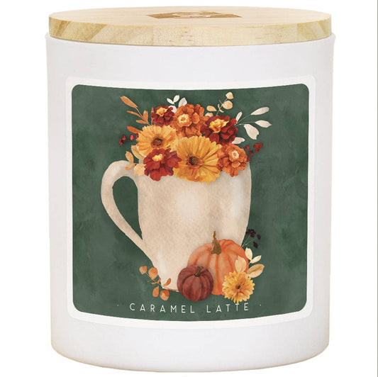 Fall Blooming Coffee - Caramel Latte Scented Soy Candle