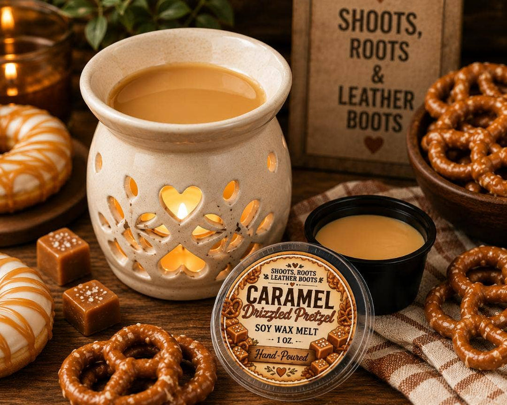 Caramel Drizzled Pretzel Soy Wax Melt - 1oz cup