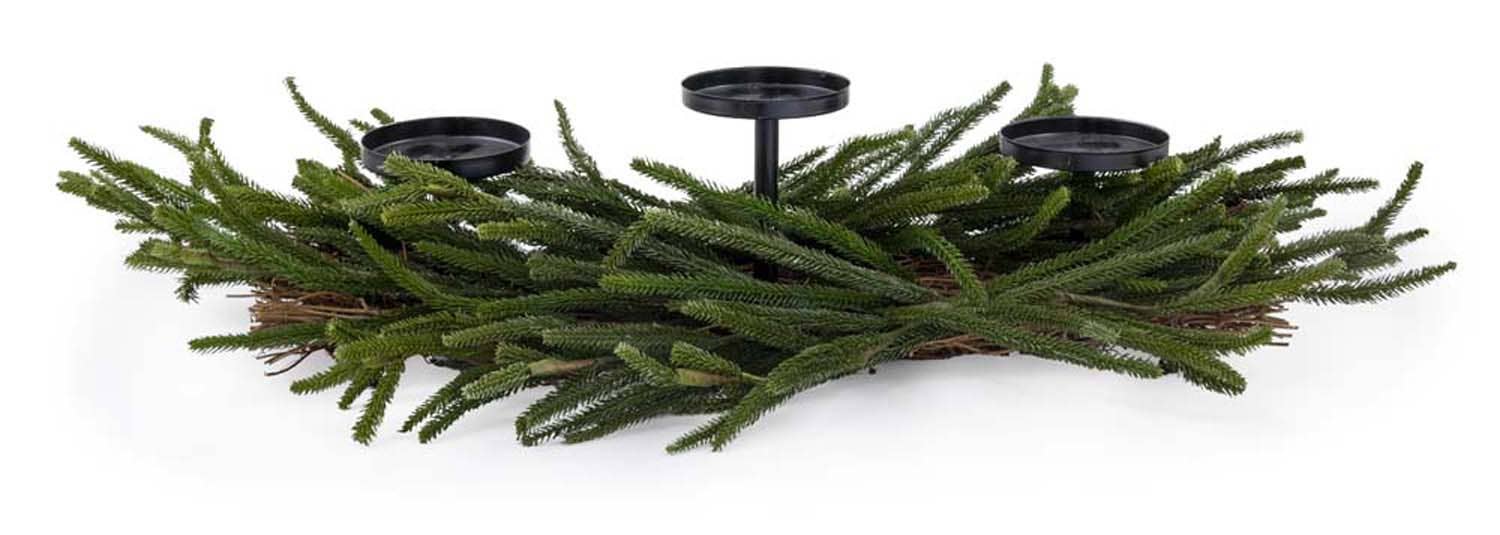 27" Long Festive Greens Centerpiece Christmas Accent