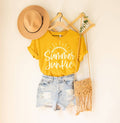 Summer Junkie Mustard Tee