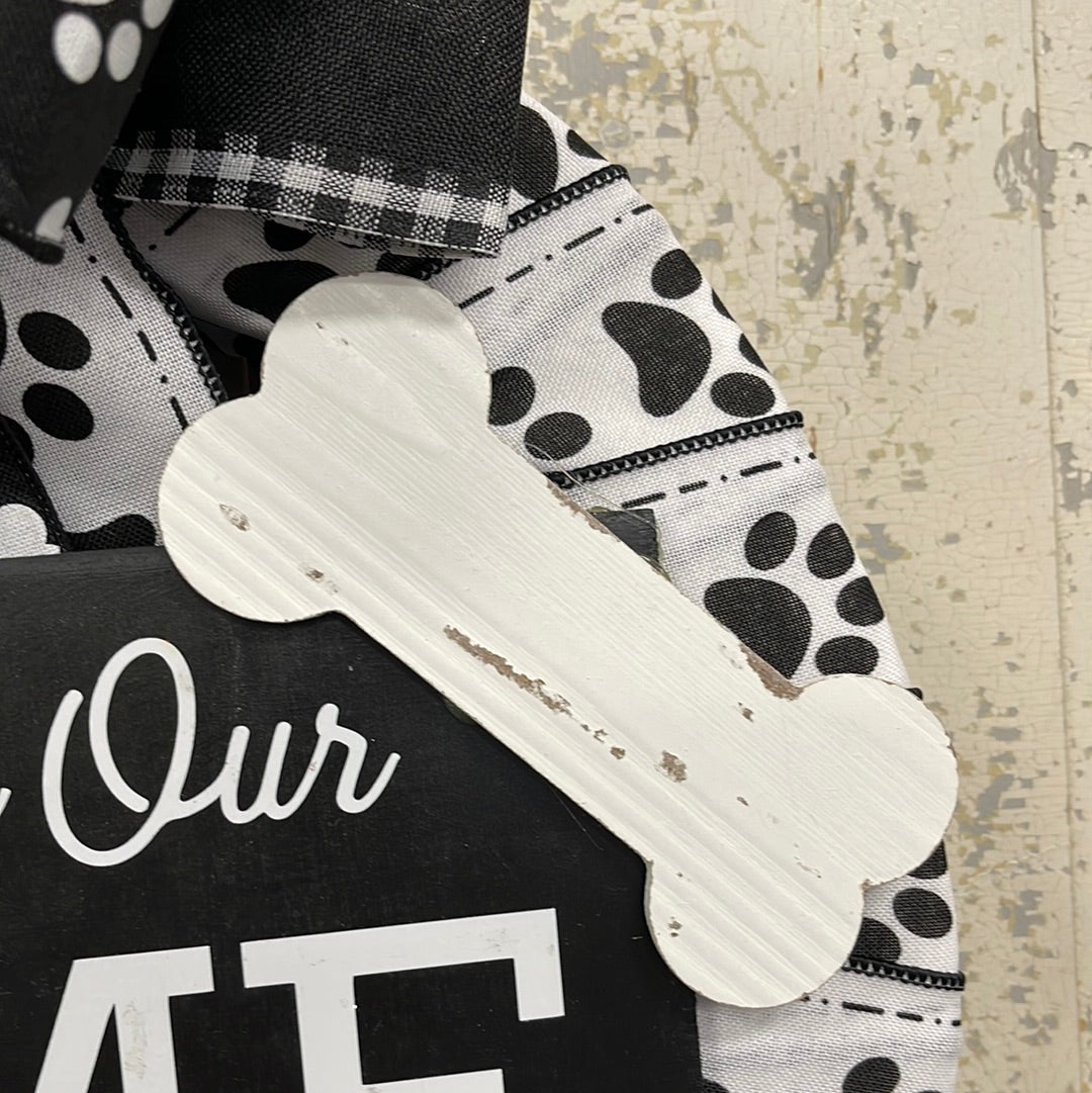 Dog Ribbon Wrapped Wreath