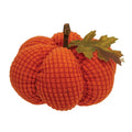 Stuffed Waffle Weave Orange Pumpkin w/Stick Stem - Medium