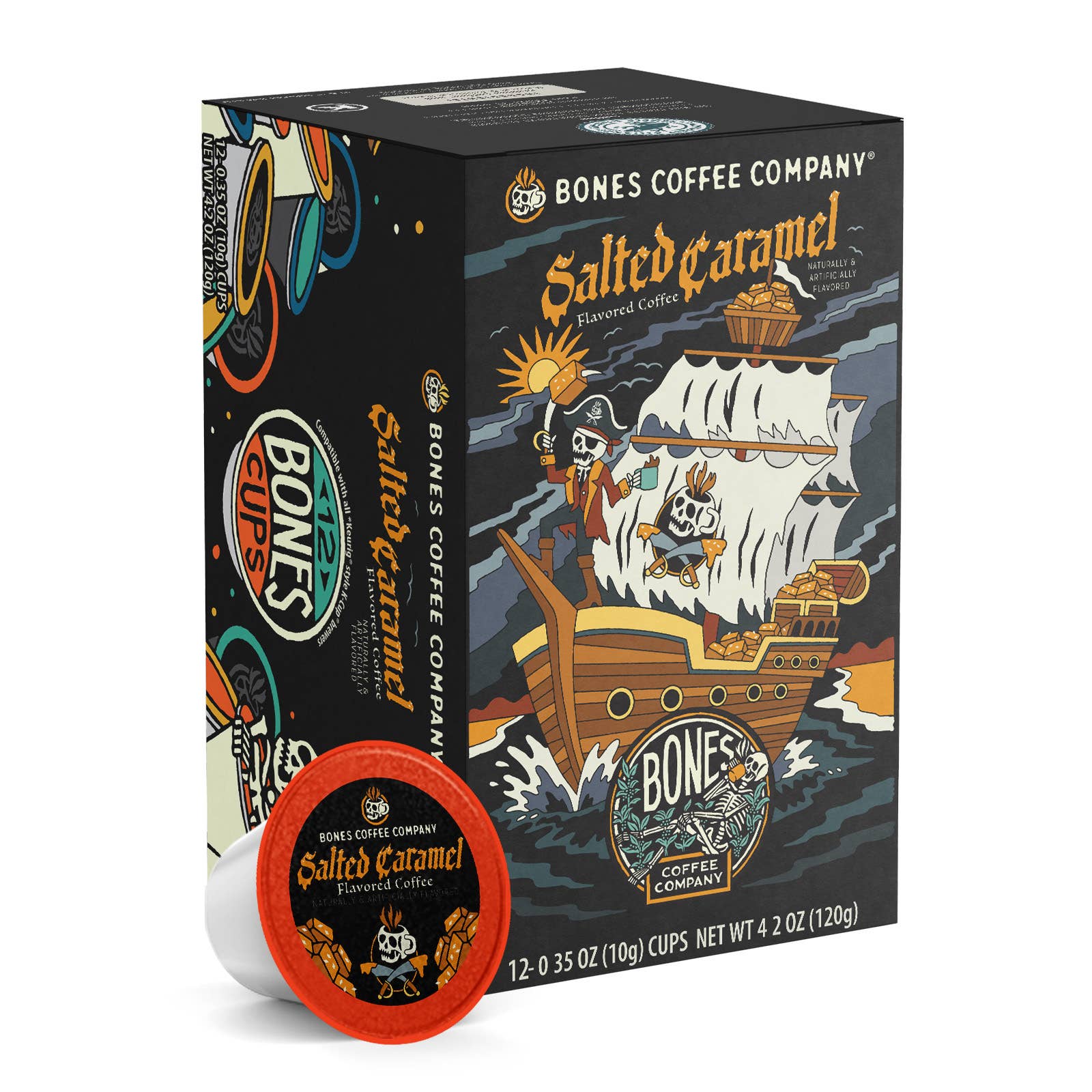 Salted Caramel Coffee Pods | 12 Count Flavored Coffee Pods