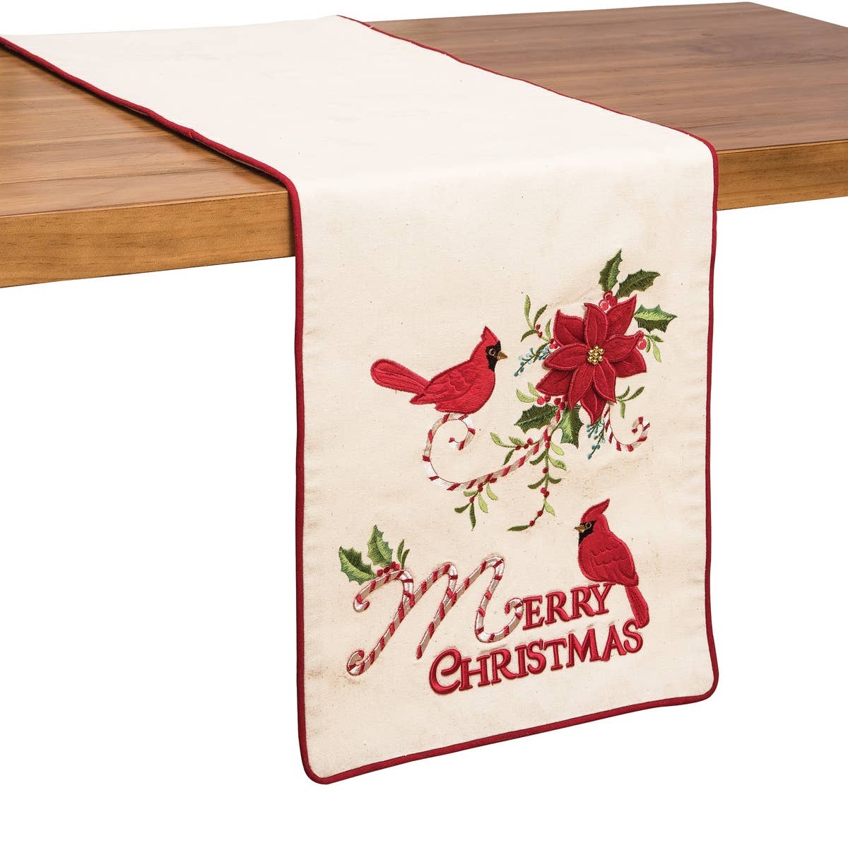 Christmas Cardinal Cane Table Runner