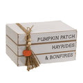 Pumpkin Patch Stacked Wooden Books