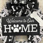 Dog Ribbon Wrapped Wreath