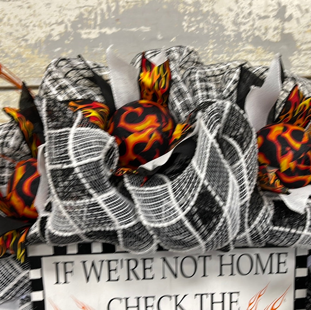 Racetrack Mesh Wreath