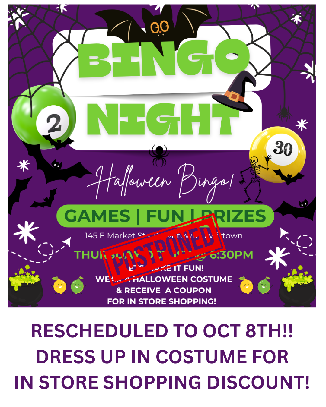 October Bingo Night *RESCHEDULED*