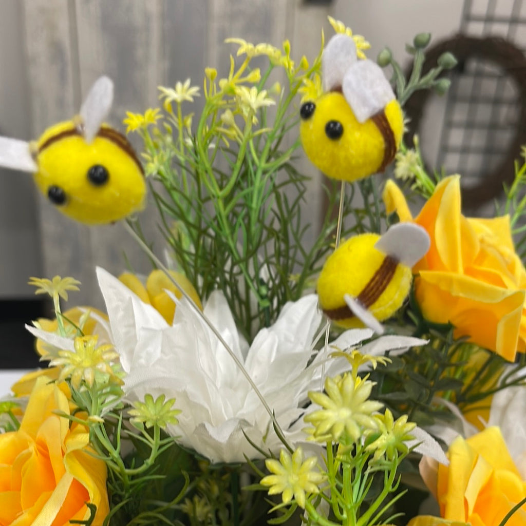 Summer Frog Bucket Floral Arrangement