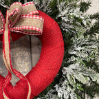 Winter Valentine Snowy Pine Wreath