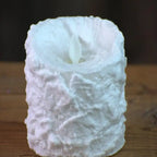 Bumpy White Moving Flame LED Candle