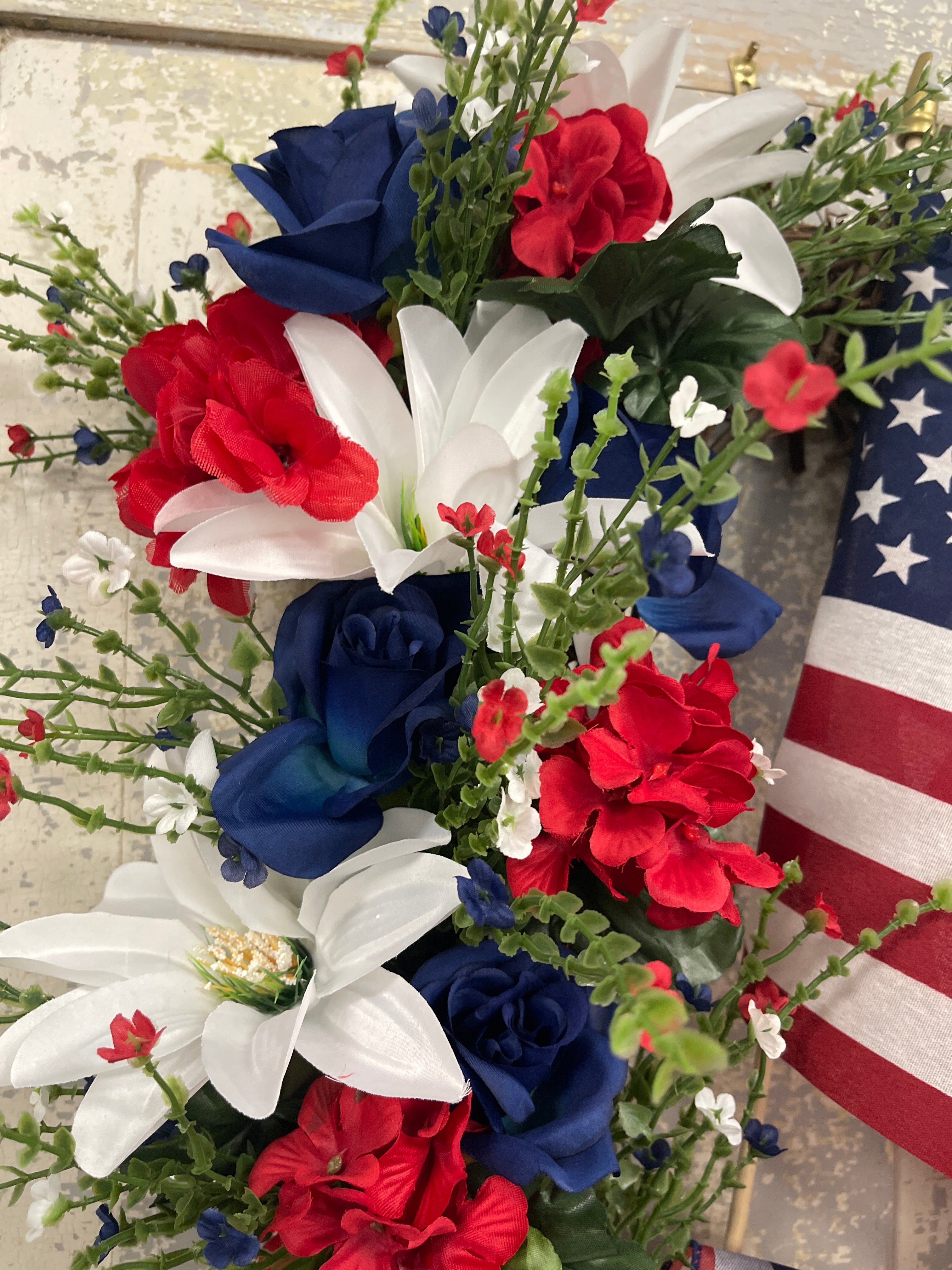 American Flag Patriotic Wreath
