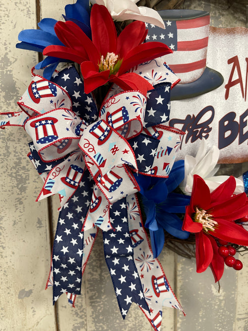 America The Beautiful Patriotic Wreath