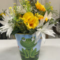Summer Frog Bucket Floral Arrangement
