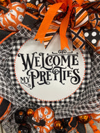 Halloween Lighted Mesh Wreath