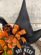 Hot Mess Witch Hat Grapevine Wreath