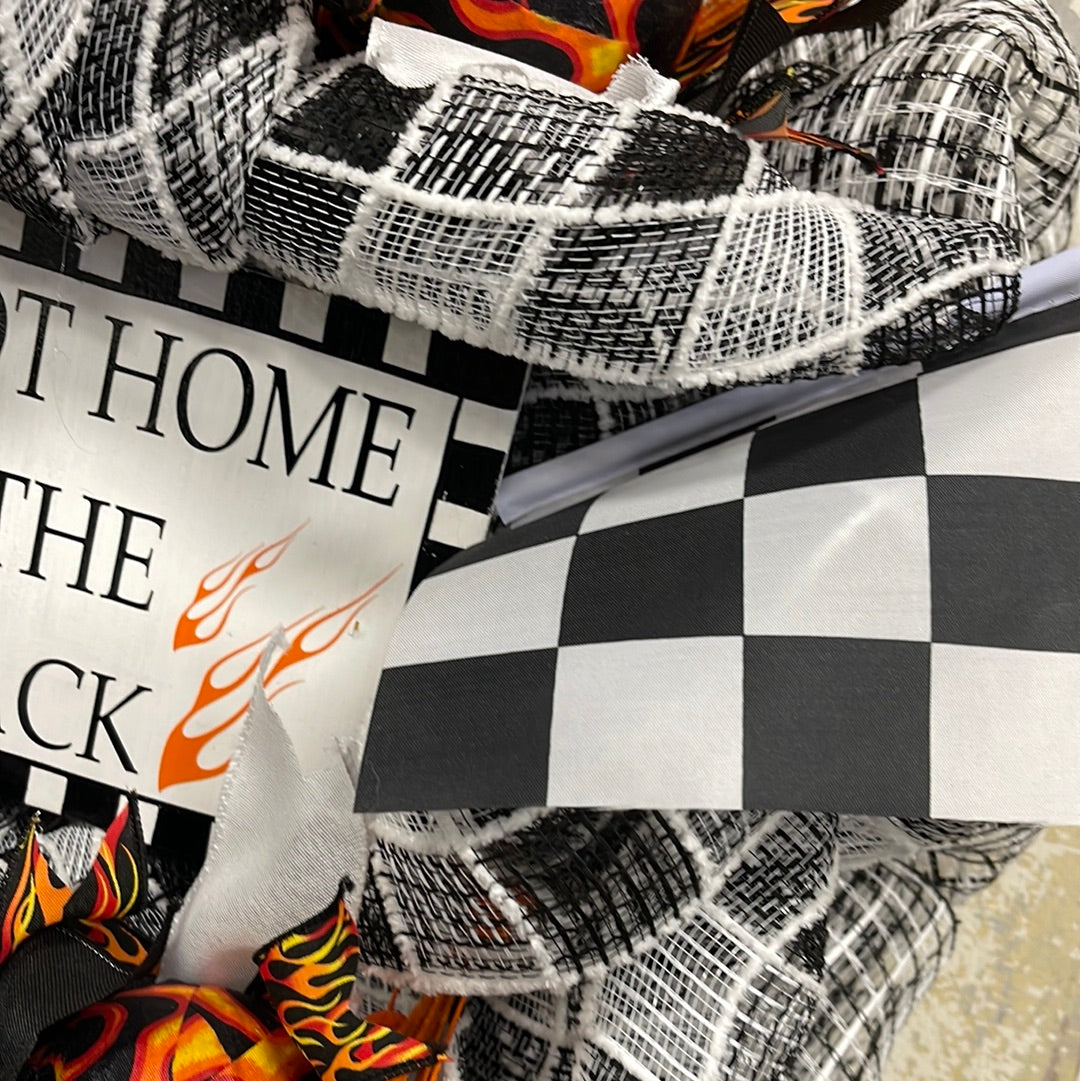 Racetrack Mesh Wreath