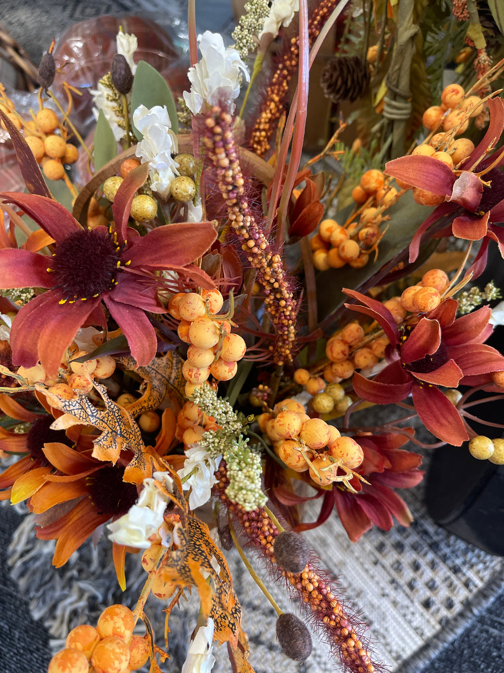 Fall Floral Basket Hanger